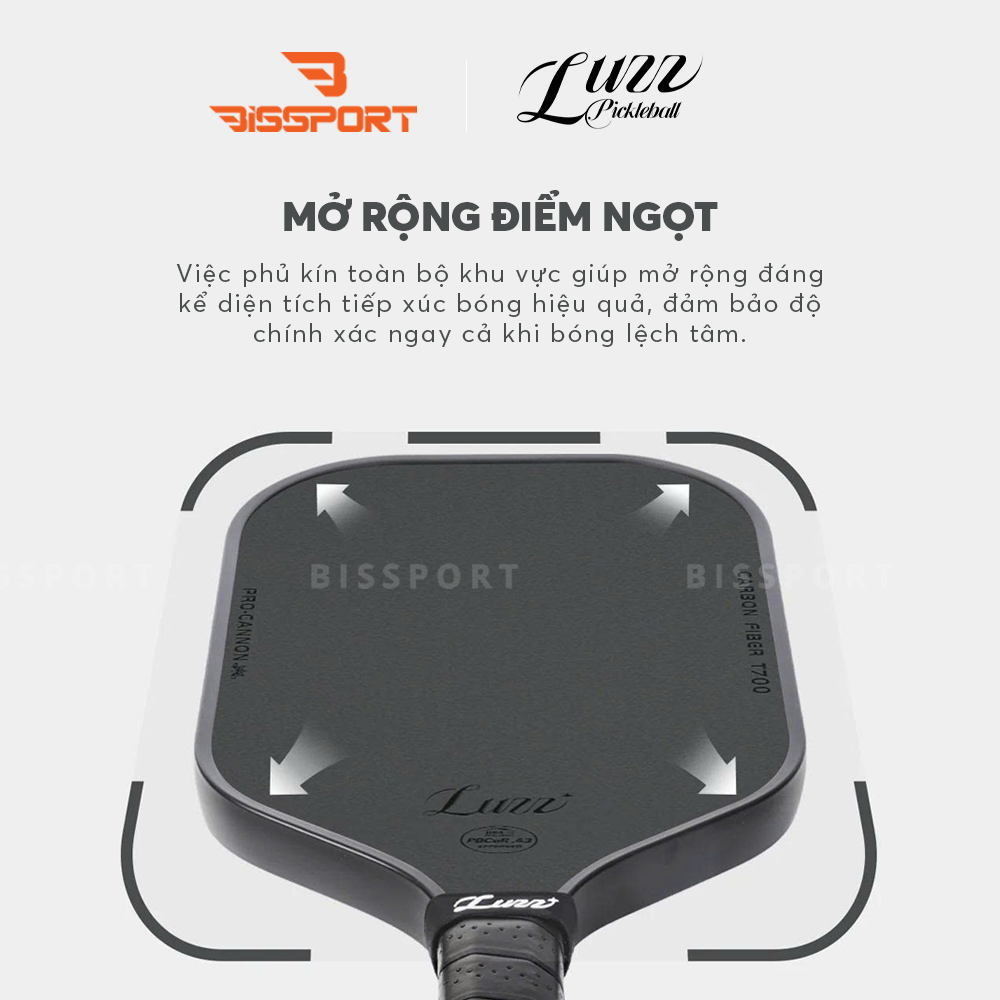 Vợt Pickleball Luzz Canon Chính Hãng - Kungfu Panda - Kiểm Soát Bóng - Tăng Độ Xoáy - Tấn Công Mạnh Mẽ - Mỡ Rộng Điểm Ngọt